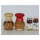 Black Americana Ceramic Salt and Peppers