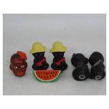 Black Americana Ceramic Salt and Peppers