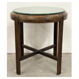 Art Deco Glass Top Side Table