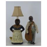 Black Americana Lamp and Doll
