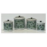 Enameled Paisley Canister Set