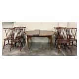 Dining Table and Six Windsor Chairs