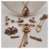 Gold Fill Jewelry Van Dell Set Etc