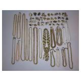 Vintage Glass Pearl Necklaces etc