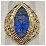10K Gold Sweet Briar College 1949 Ring Topaz