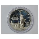 1986 S Mint Ellis Island Silver Dollar