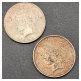 1923 Peace Silver Dollars (2)