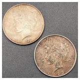1922 Peace Silver Dollars (2)