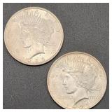 1923 Peace Silver Dollars (2)