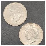 1923 Peace Silver Dollars (2)