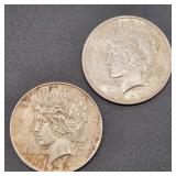 1922 Peace Silver Dollars (2)