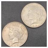 1923 Peace Silver Dollars (2)