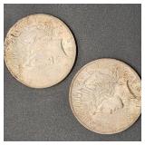 1923 Peace Silver Dollars (2)