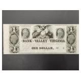 Remainder $1 Note Winchester Bank of Valley of VA
