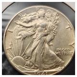 1941 Walking Liberty Silver Half Dollar MS63+