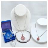 Silver Necklaces Waterford Rhodochrosite Etc