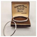 Silver Hinged Bangles Incl Princess Mara