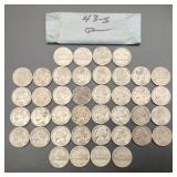 1943-S Wartime Silver Nickels (40)