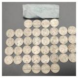 1944-D Wartime Silver Nickels (40)