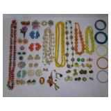 Colorful Mid Century Costume Jewelry