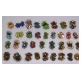 Vintage Custer Beaded Clip On Earrings