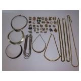 Rhinestone Earrings & Tone Necklaces