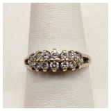 14KP White Gold Diamonds Ring