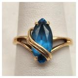 14K Gold Topaz Ring