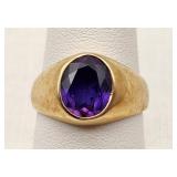 10K Gold Ring Purple Sapphire