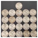 Assorted Date Walking Liberty Silver Half Dollars