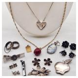 Sterling Jewelry Vintage Golf Bag Pin Etc