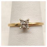 10K Gold Ring with Diamonds