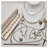 Newer Silver Jewelry Incl Sapphires Diamonds