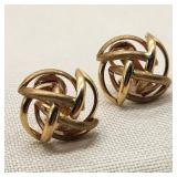 10K Gold Love Knot Pierced Earrings