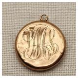 10K Gold Antique Locket w/ Initials