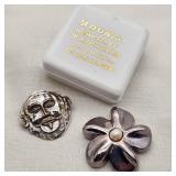 Agamememnon 835 Silver + Israeli 925 Brooches