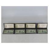 Four Iwo Jima Commemorative Two Dollar Bills
