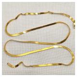 10K Gold Herringbone Necklace As Found