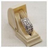 Platinum 1940s Deco Diamond Ring w/ Box