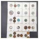 1775 Colonial Cent + Indian Head Cents 1859-1907