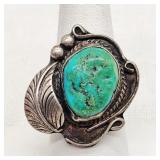 Native American Type Silver Turquoise Ring