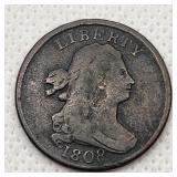 1808 Draped Bust Half Cent Coin