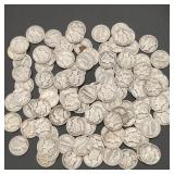 1940s Mercury Silver Dimes (100)