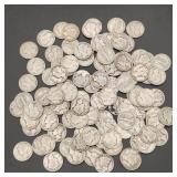 1940s Mercury Silver Dimes (100)