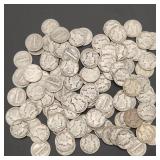 1940s Mercury Silver Dimes (100)