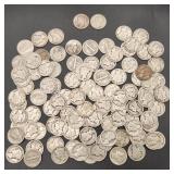 1917-1930s Mercury Silver Dimes (100)