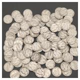 1940s Mercury Silver Dimes (100)