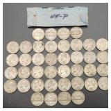 1944-P Wartime Silver Nickels (40)