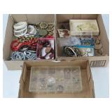 3 Trays of Jewelry & Jewelry Parts