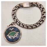 50s-60s Los Castillo Mosaico Azteca Pendant Bracel